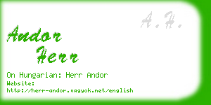 andor herr business card